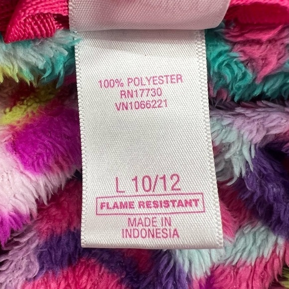 xhilaration Pink Purple Peace Robe Size Large (10/12) Girl’s - Picture 5 of 5